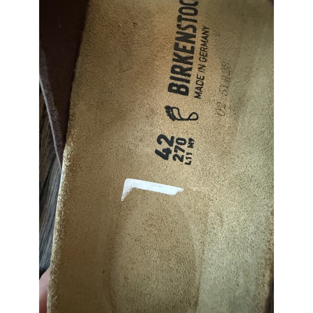 Birkenstock Arizona Mocha Birkibuc Soft Footbed Sandals Sz 42 Men's 9 Womens 11 - Picture 9 of 12